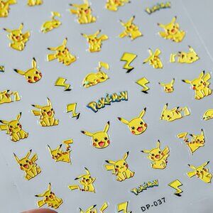 Cute Pikachu Themed Nail Art Stickers/Decals